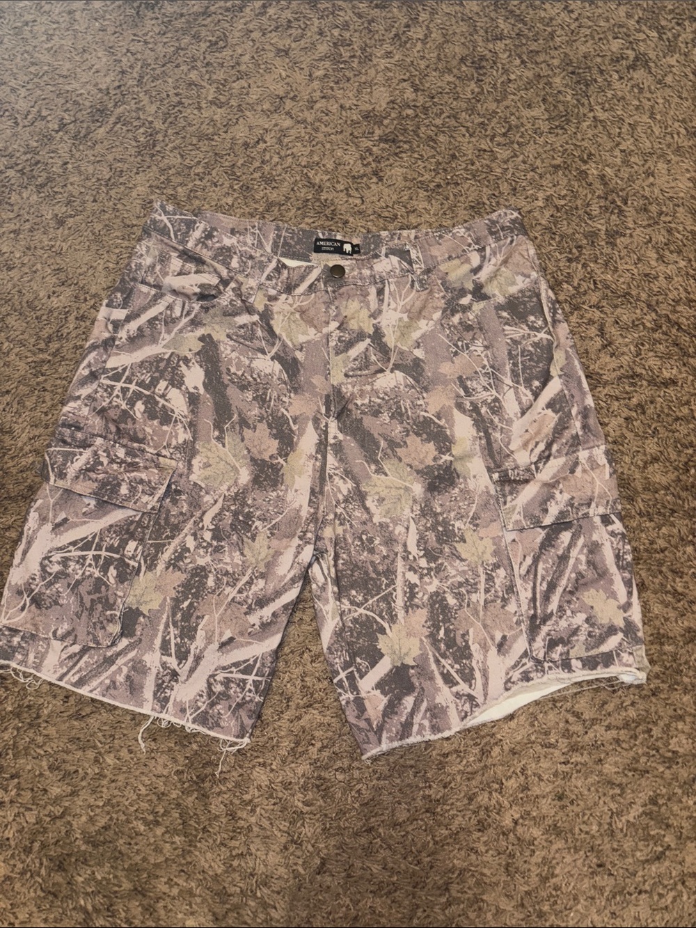 American Stitch Men's Camouflage Cargo Shorts - Gray & Tan